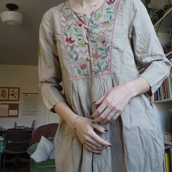 Gudrun Sjödén Swedish Design Linen Dress - Picture 2 of 11